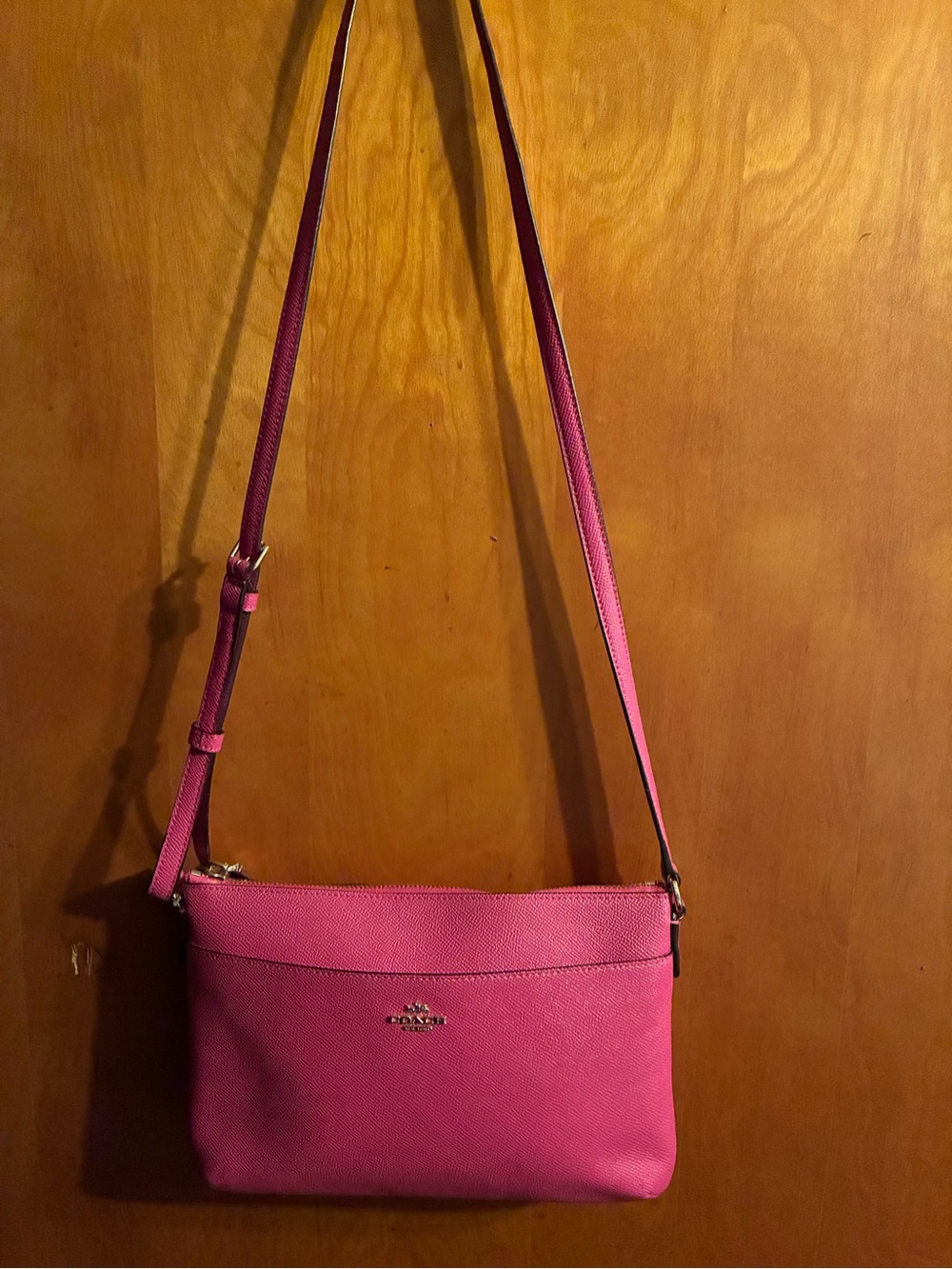 Coach Hot Pink Leather Crossbody Bag